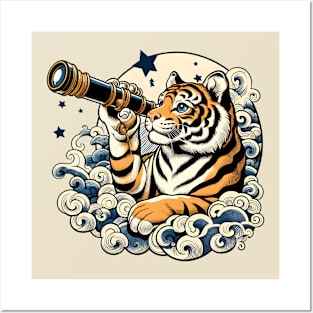 Astronomy tiger Posters and Art